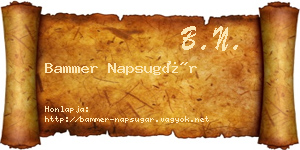 Bammer Napsugár névjegykártya